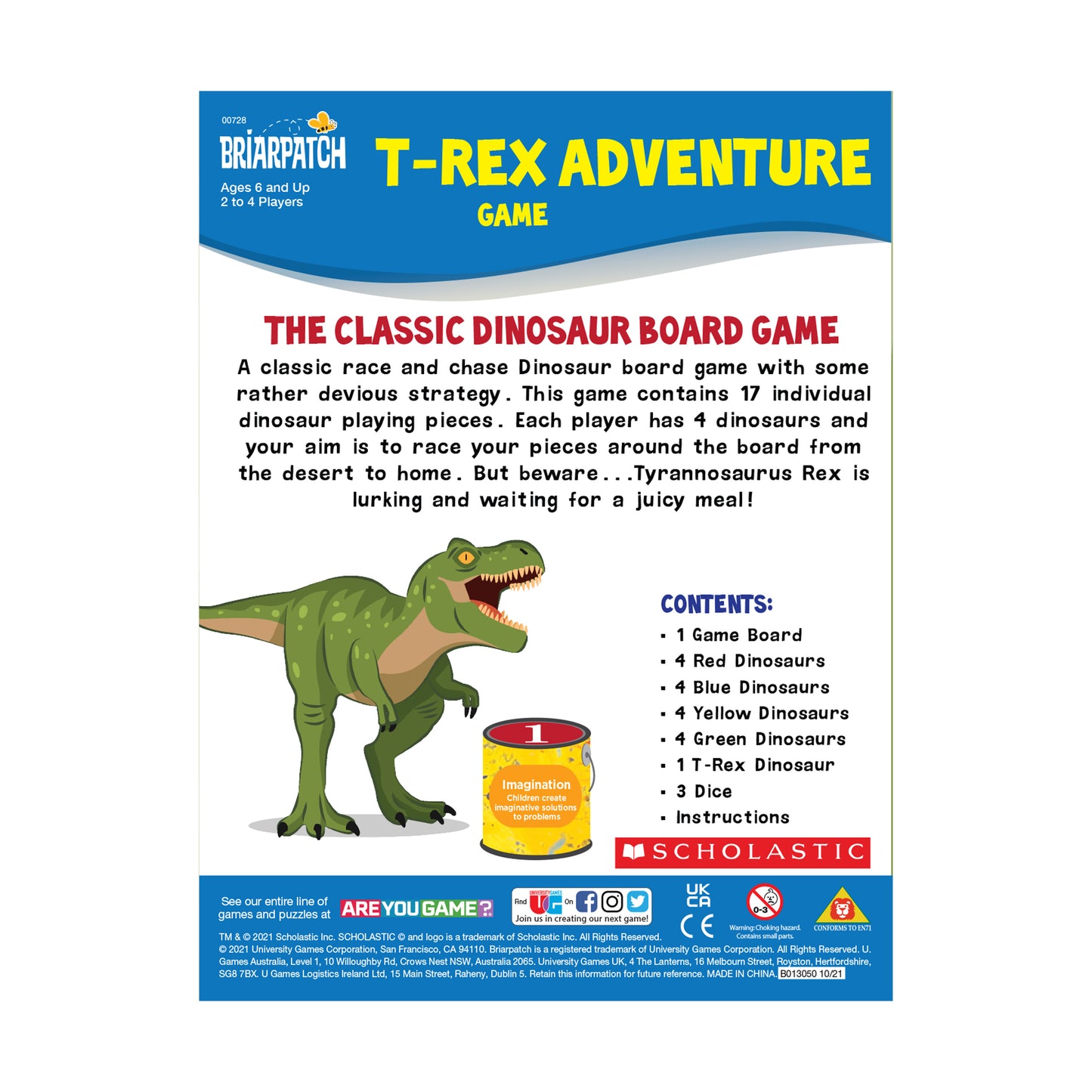 Scholastic T-Rex Adventure Strategy Board Game