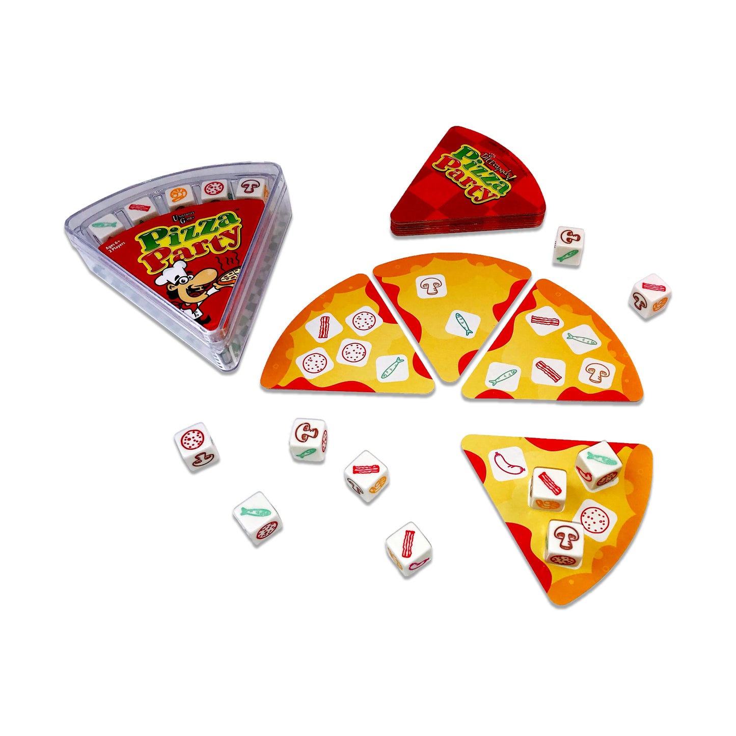 Pizza Party Dice-Tossing Topping Matching Game