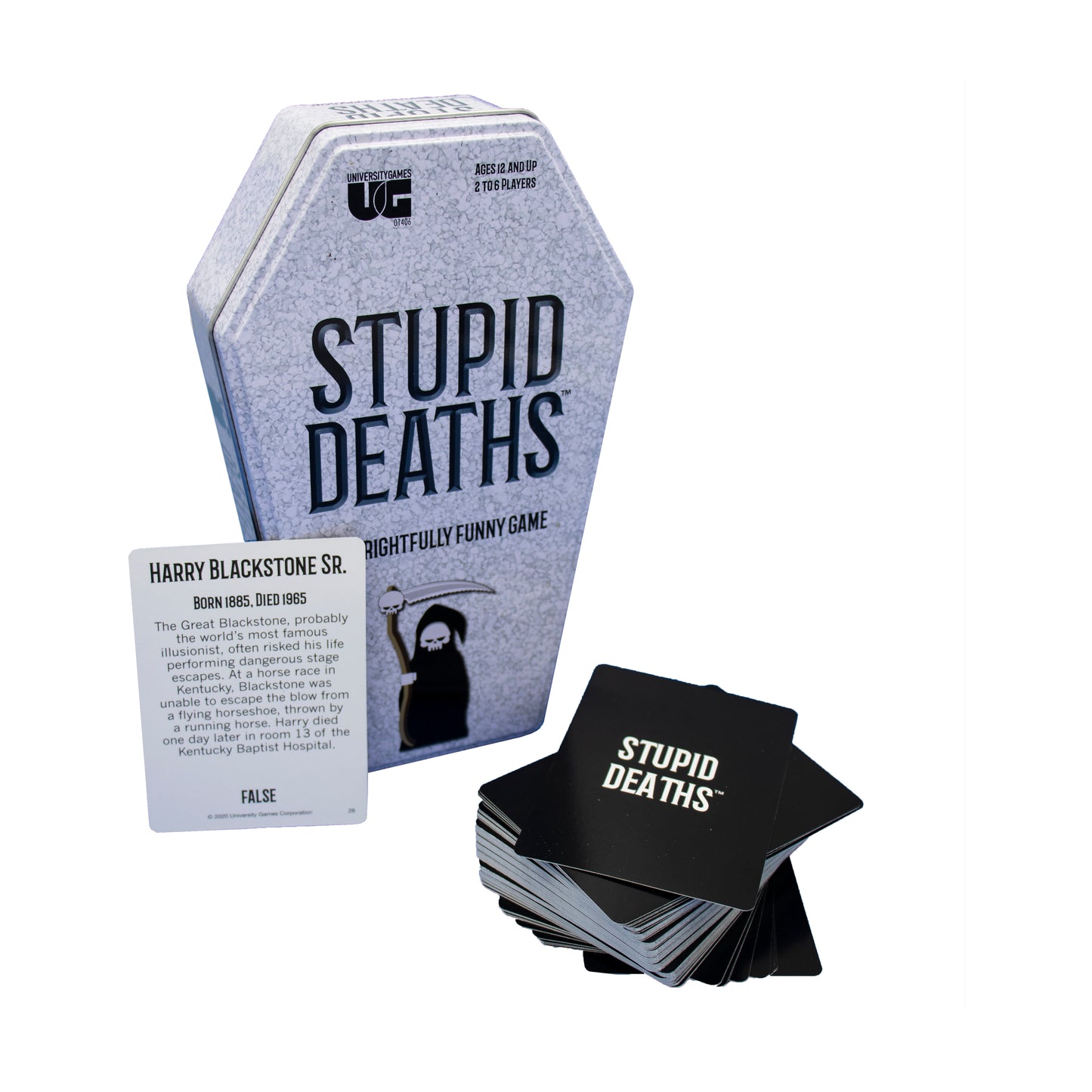 Stupid Deaths Frightfully Funny Card Game Tin