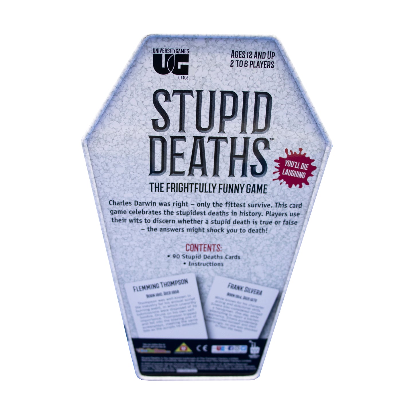 Stupid Deaths Frightfully Funny Card Game Tin