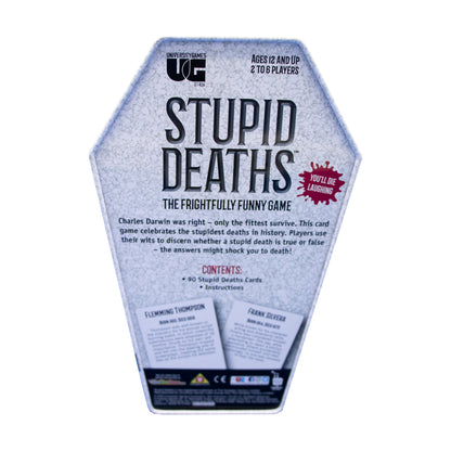 Stupid Deaths Frightfully Funny Card Game Tin