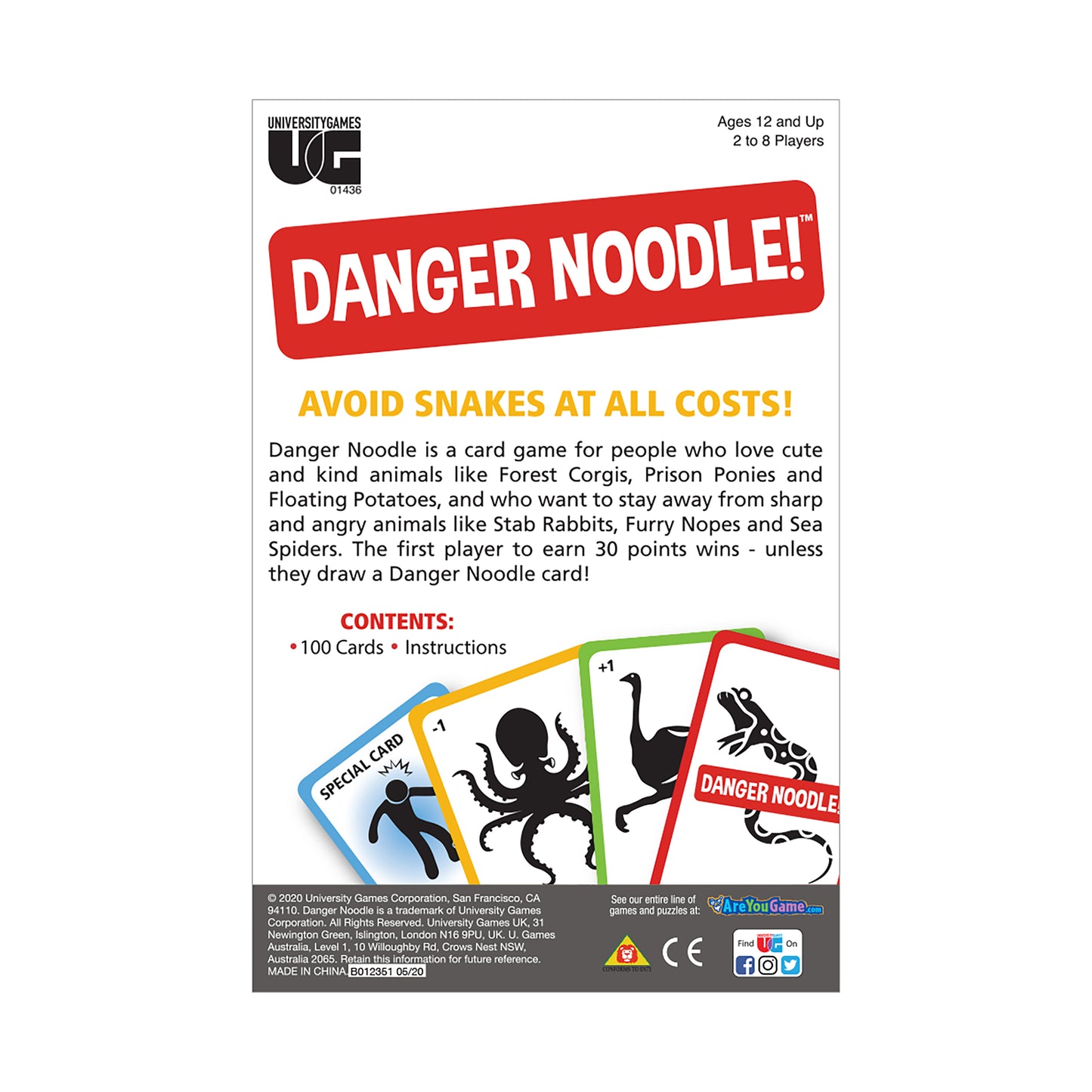 Danger Noodle Whimsical Animal Card Game