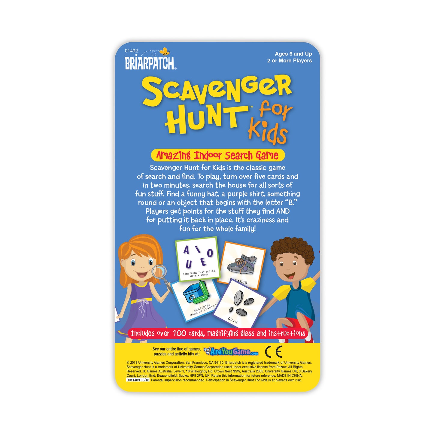 Scavenger Hunt for Kids Family Card Game in a Tin