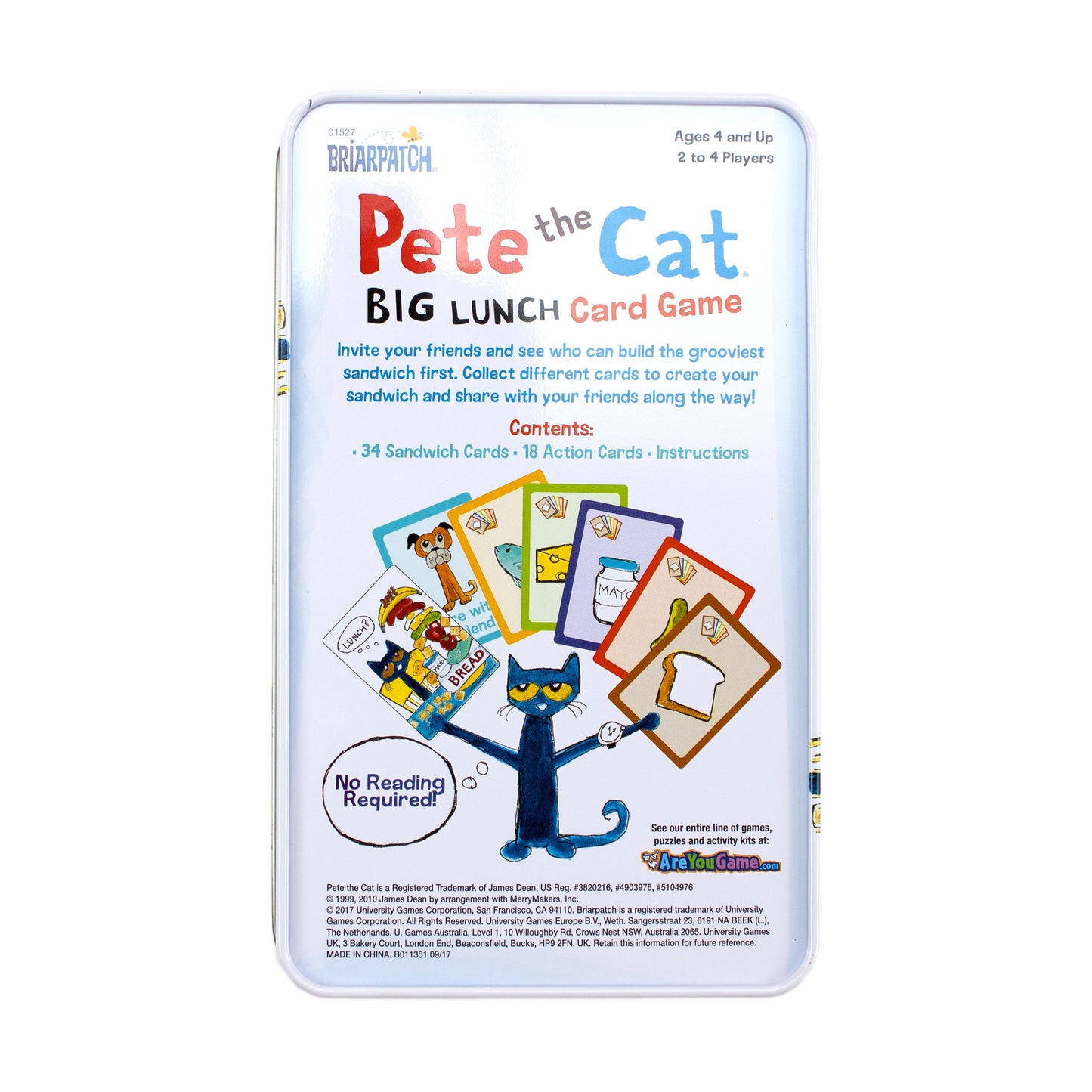 Pete the Cat Big Lunch Card Game Tin