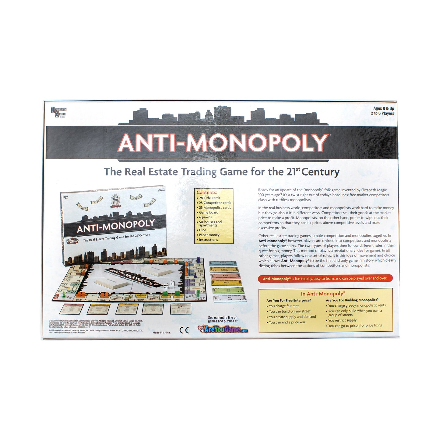 Anti-Monopoly Real Estate Strategy Board Game