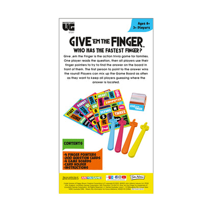 Give 'em the Finger: Rapid-Fire Trivia Challenge Board Game