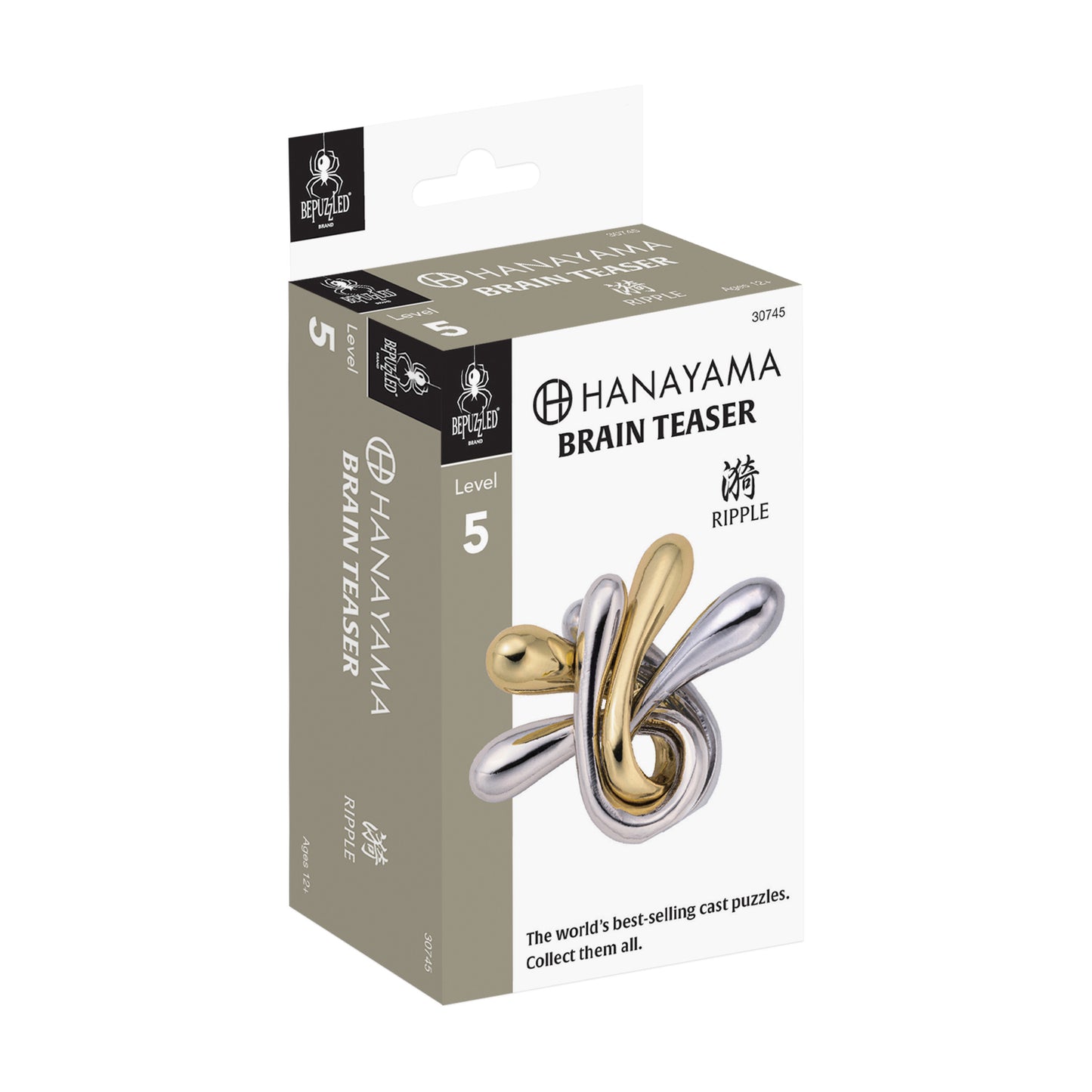 Hanayama Level 5 Cast Puzzle - Ripple, Metal Brain Teaser