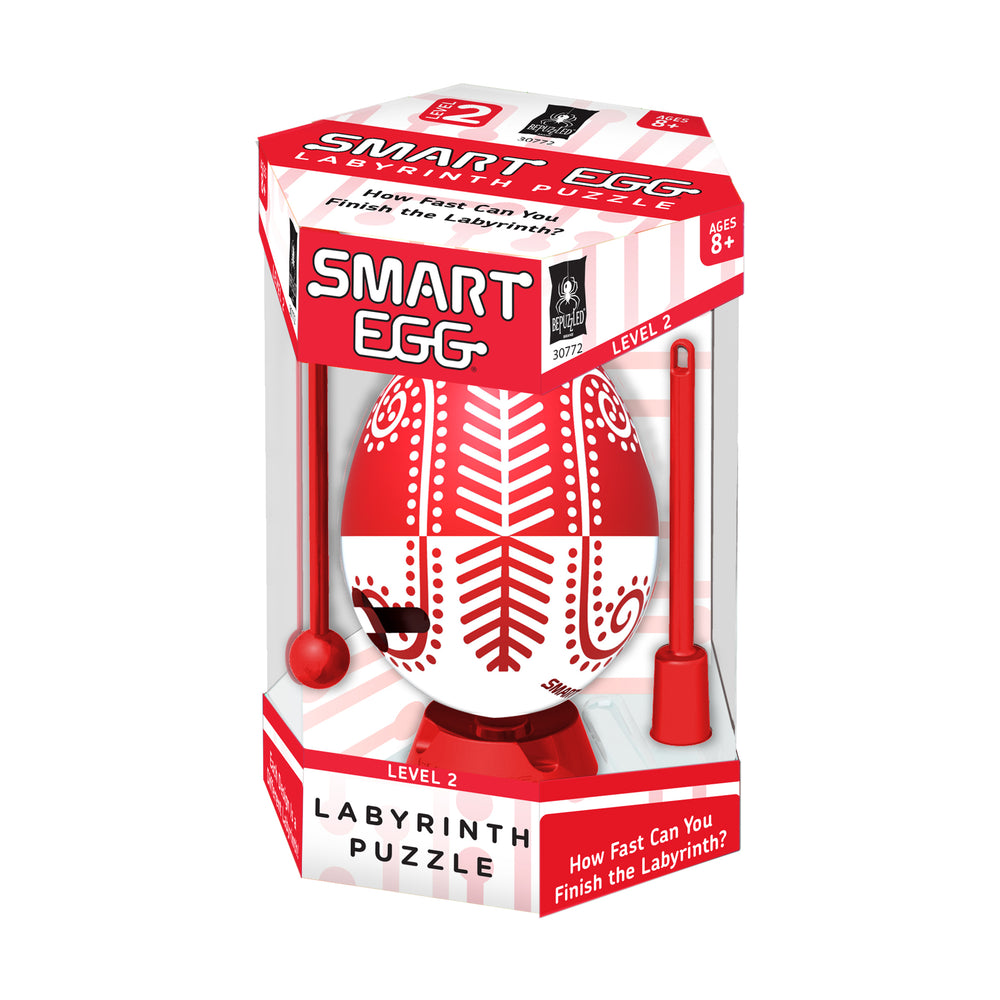 Smart Egg Labyrinth Puzzle - Vibrant Red Edition