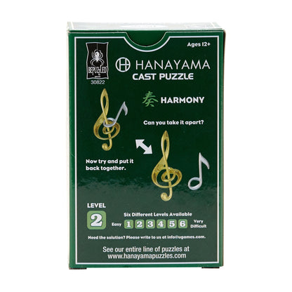 Hanayama Harmony Level 2 Cast Puzzle - Melodic Mind Teaser