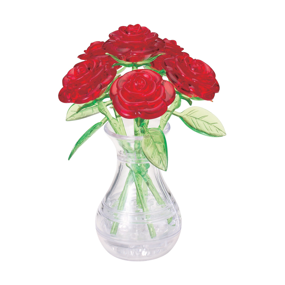 Blossom & Bloom 3D Crystal Puzzle - Roses in a Vase, 44 Pieces