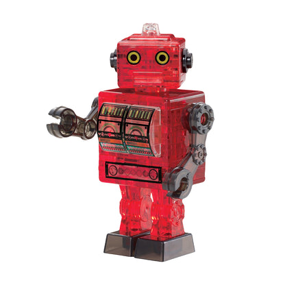 Retro Red Tin Robot 3D Crystal Puzzle - 39 Pcs