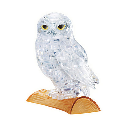 Mystical White Owl 3D Crystal Puzzle - 42 Piece Set