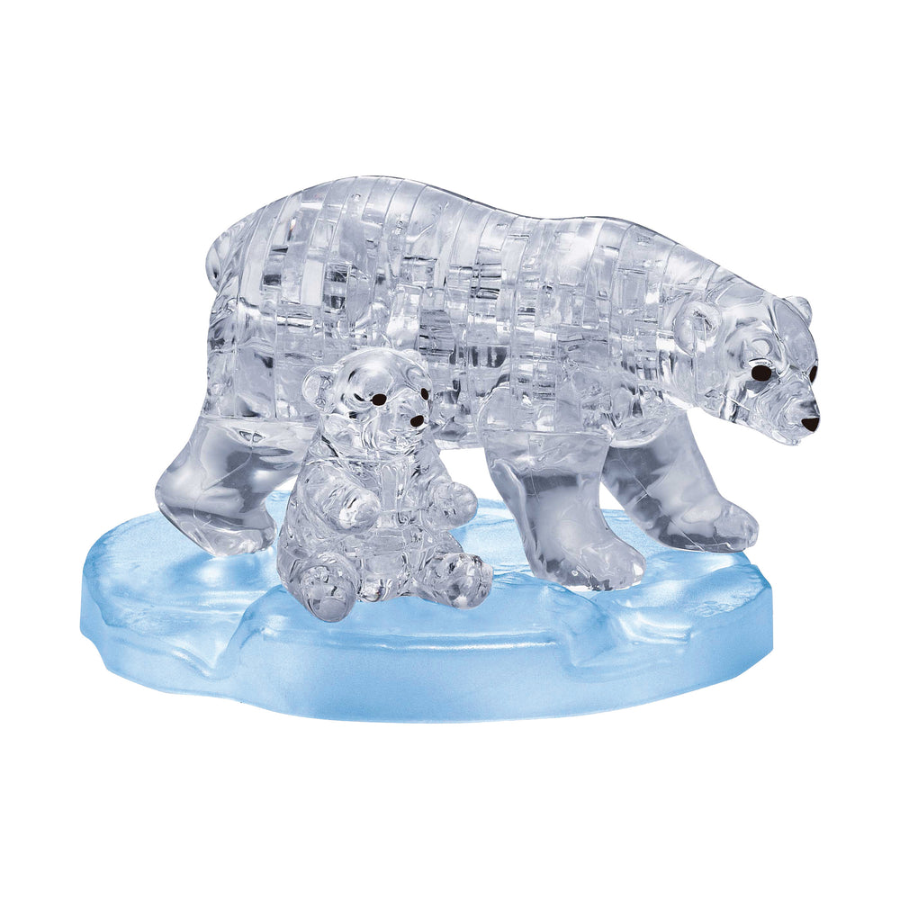 Arctic Adventure 3D Crystal Puzzle - Polar Bear with Cub, 53 Pieces