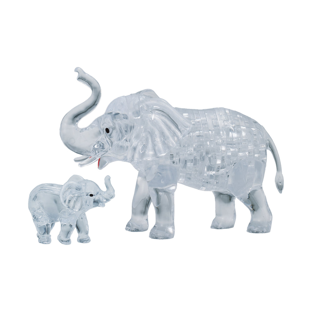 BePuzzled 3D Crystal Elephant and Baby Puzzle - 46 Pcs