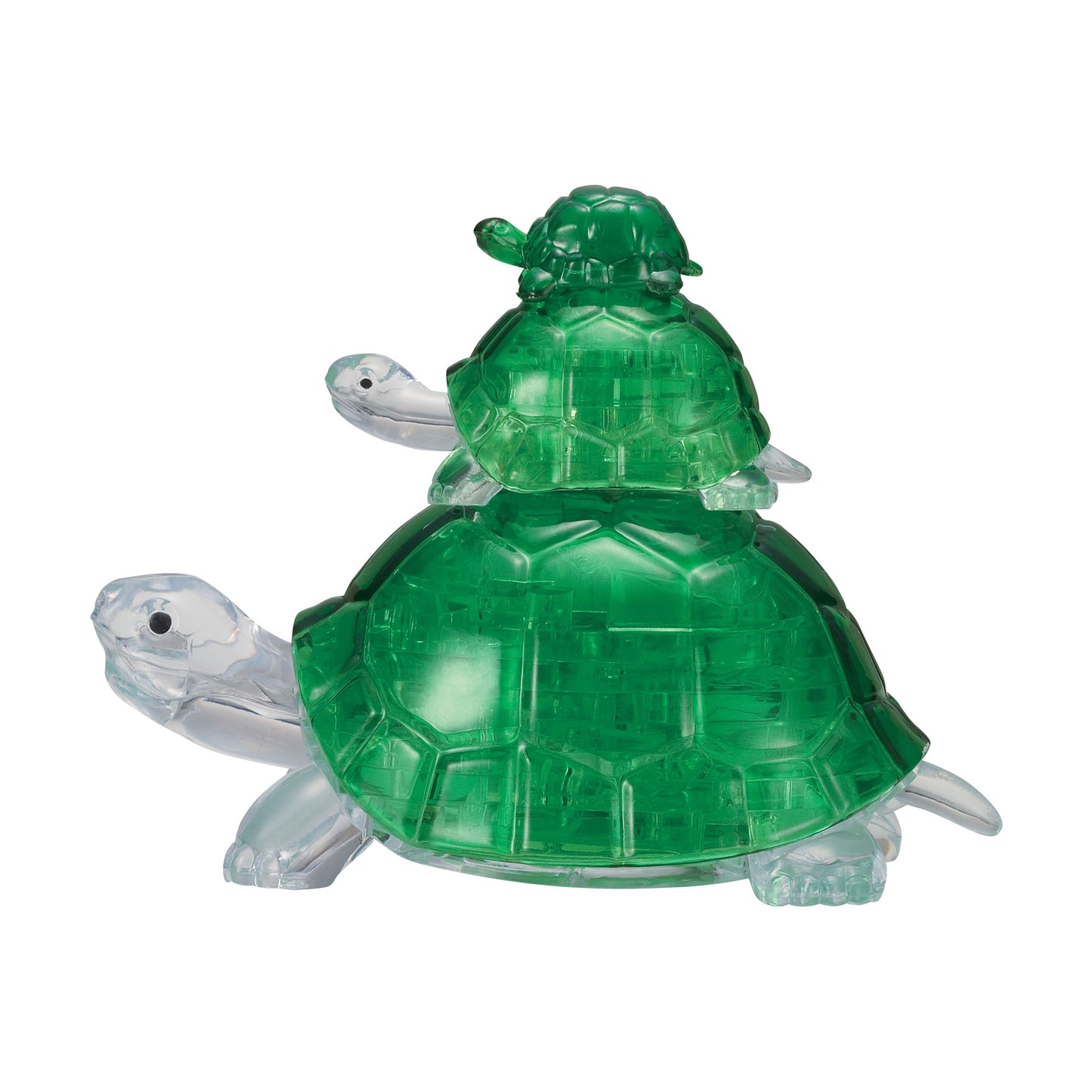 3D Crystal Puzzle - Turtles, Translucent Green - 37 pcs