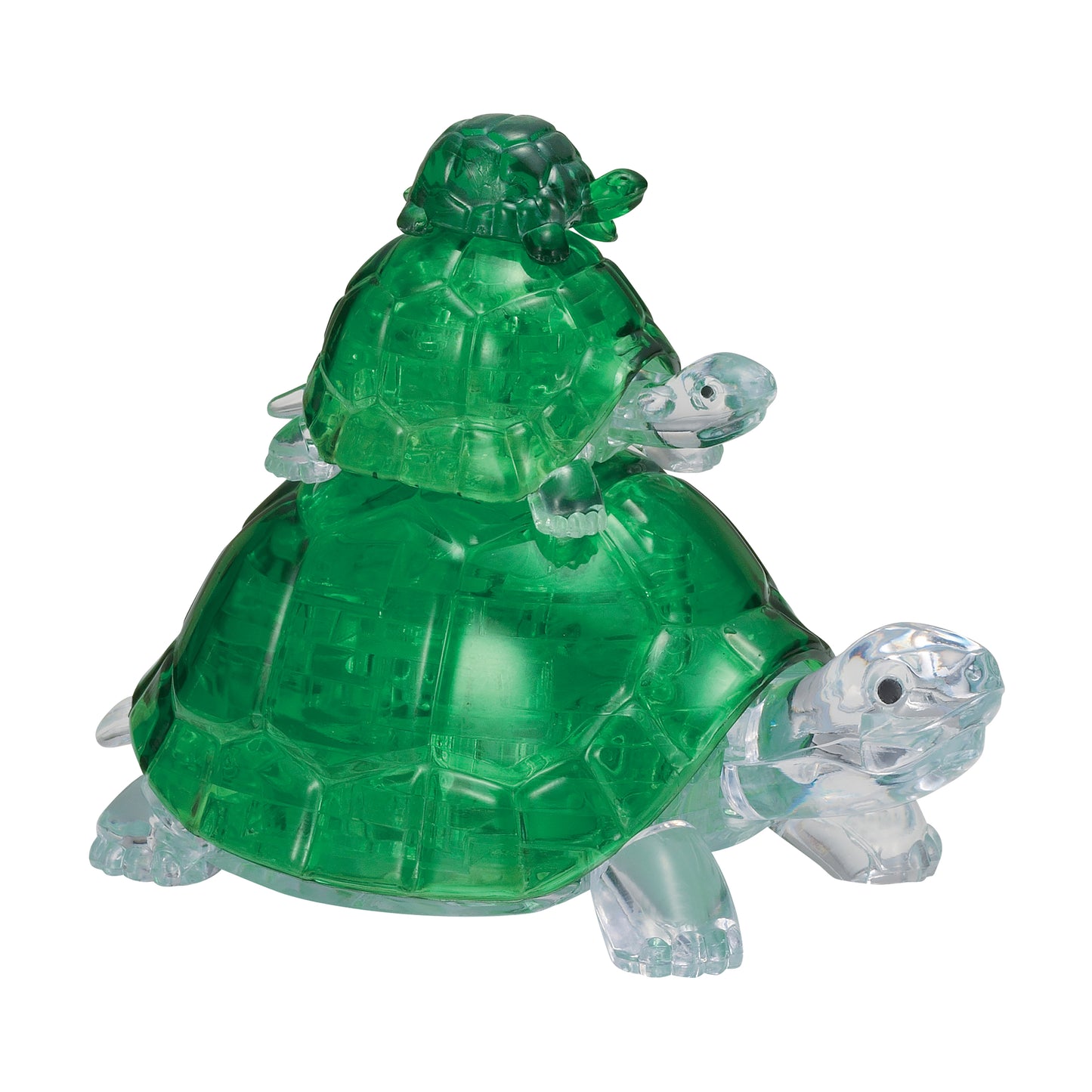 3D Crystal Puzzle - Turtles, Translucent Green - 37 pcs