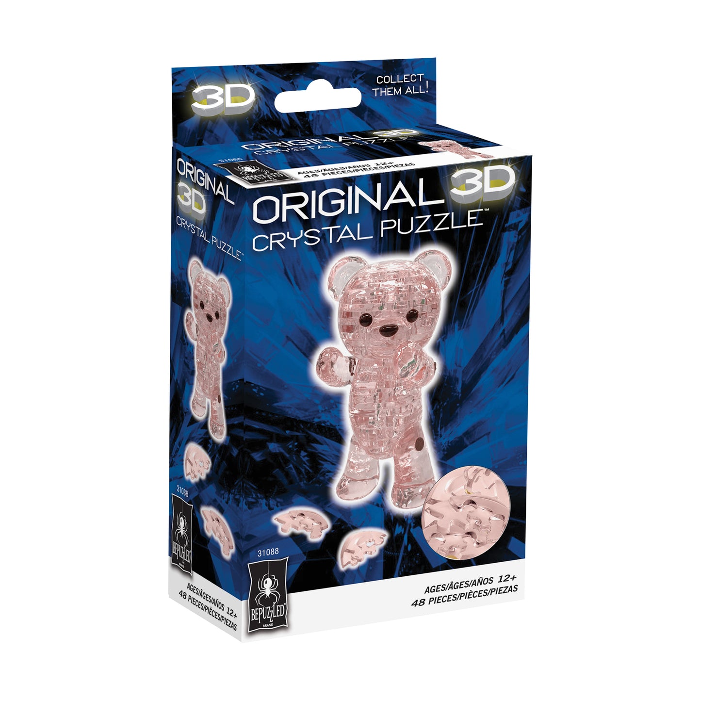 Animated Teddy Bear 3D Crystal Puzzle - 48 Pieces