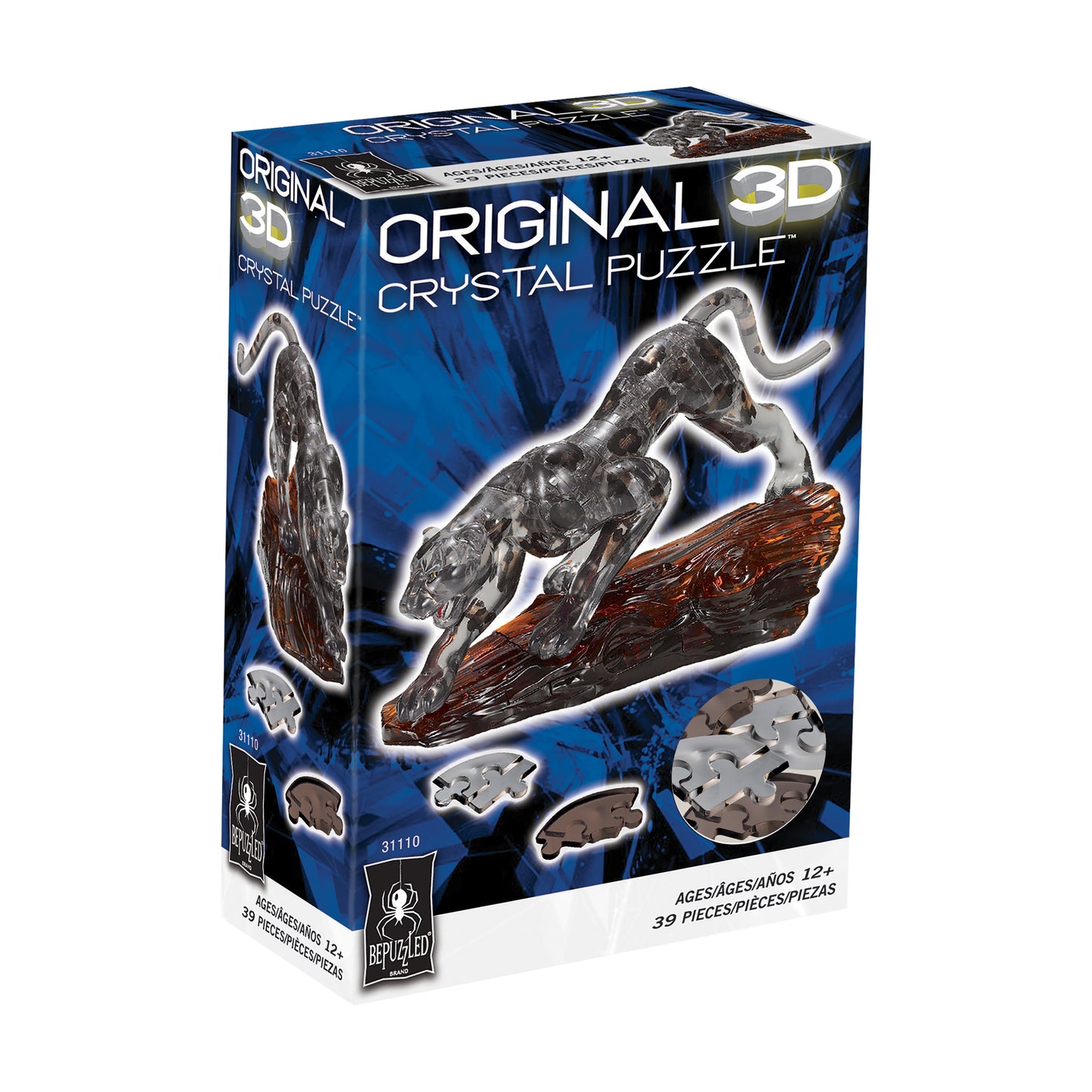 Enigmatic Black Panther 3D Crystal Puzzle - 39 Pieces