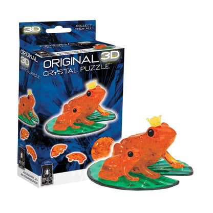 Frog Prince 3D Crystal Puzzle - Vibrant Orange, 43 Pcs