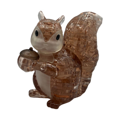 3D Crystal Puzzle - Charming Squirrel with Acorn: 55 Pcs