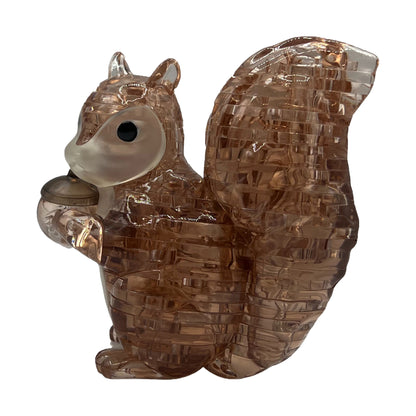 3D Crystal Puzzle - Charming Squirrel with Acorn: 55 Pcs