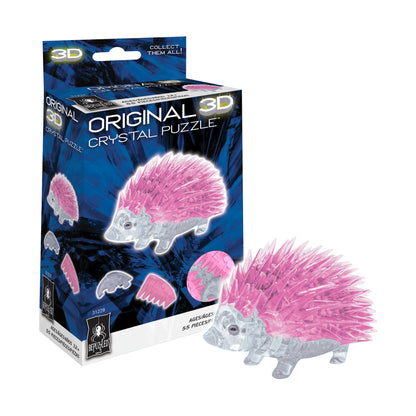 Pink Hedgehog 3D Crystal Puzzle - 55 Pieces