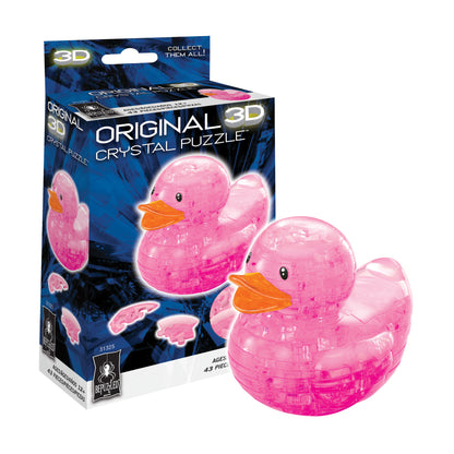 Pink Crystal Rubber Duck 3D Puzzle - Delightful Assembly Fun