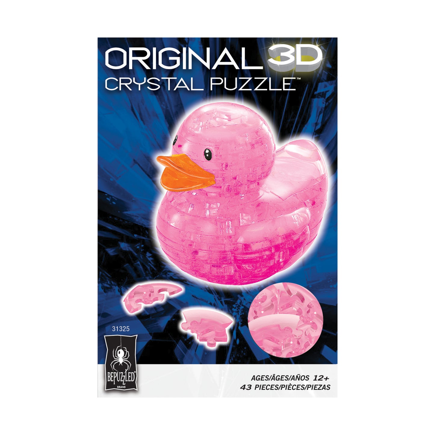 Pink Crystal Rubber Duck 3D Puzzle - Delightful Assembly Fun