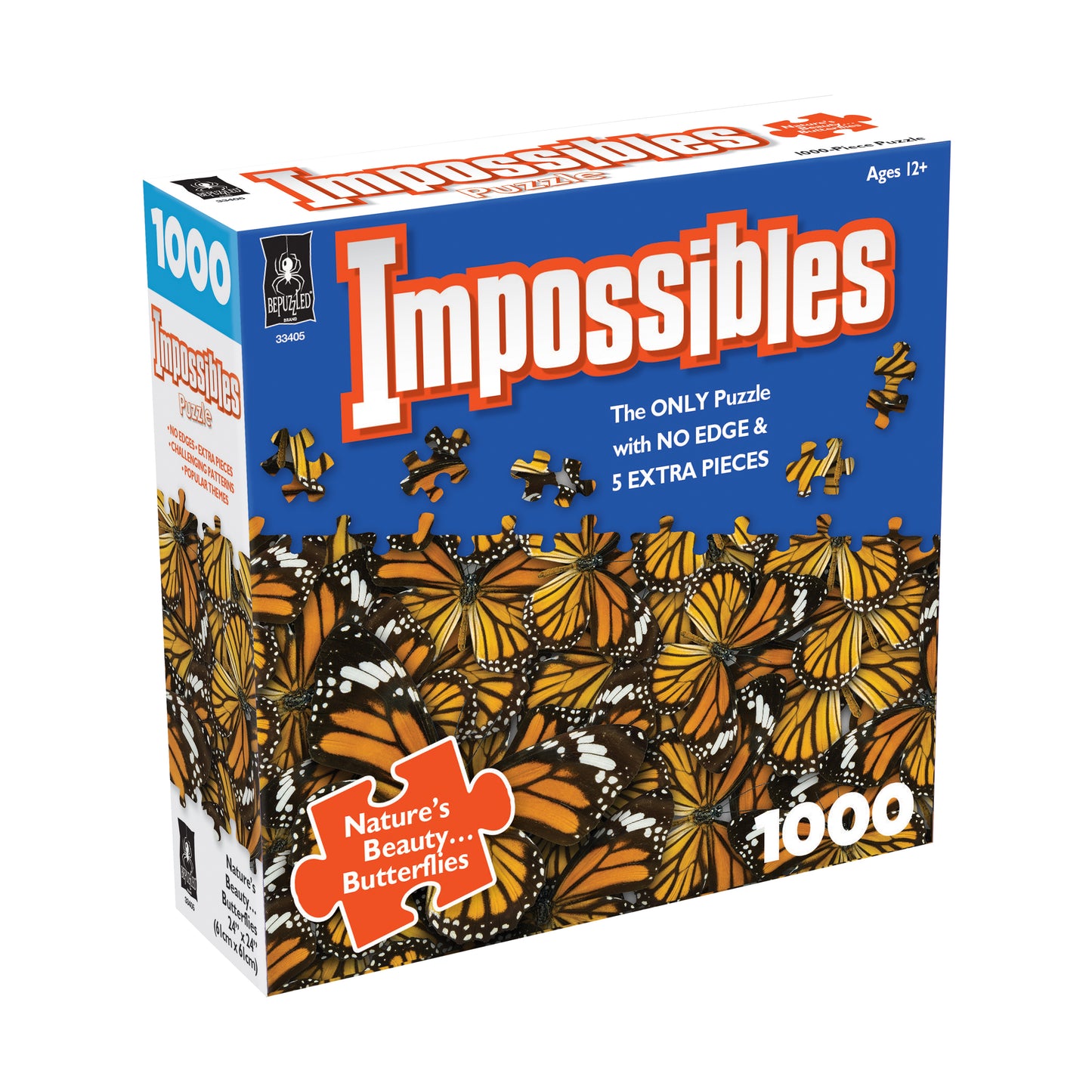 BePuzzled Impossibles Borderless Butterfly Puzzle - 1000 pc