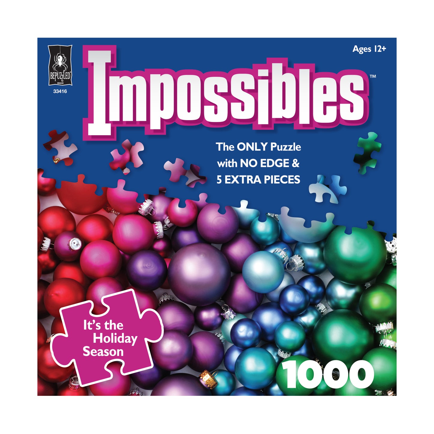 University Games Christmas Rainbow Gradient Impossible Jigsaw Puzzle - 1000 pc