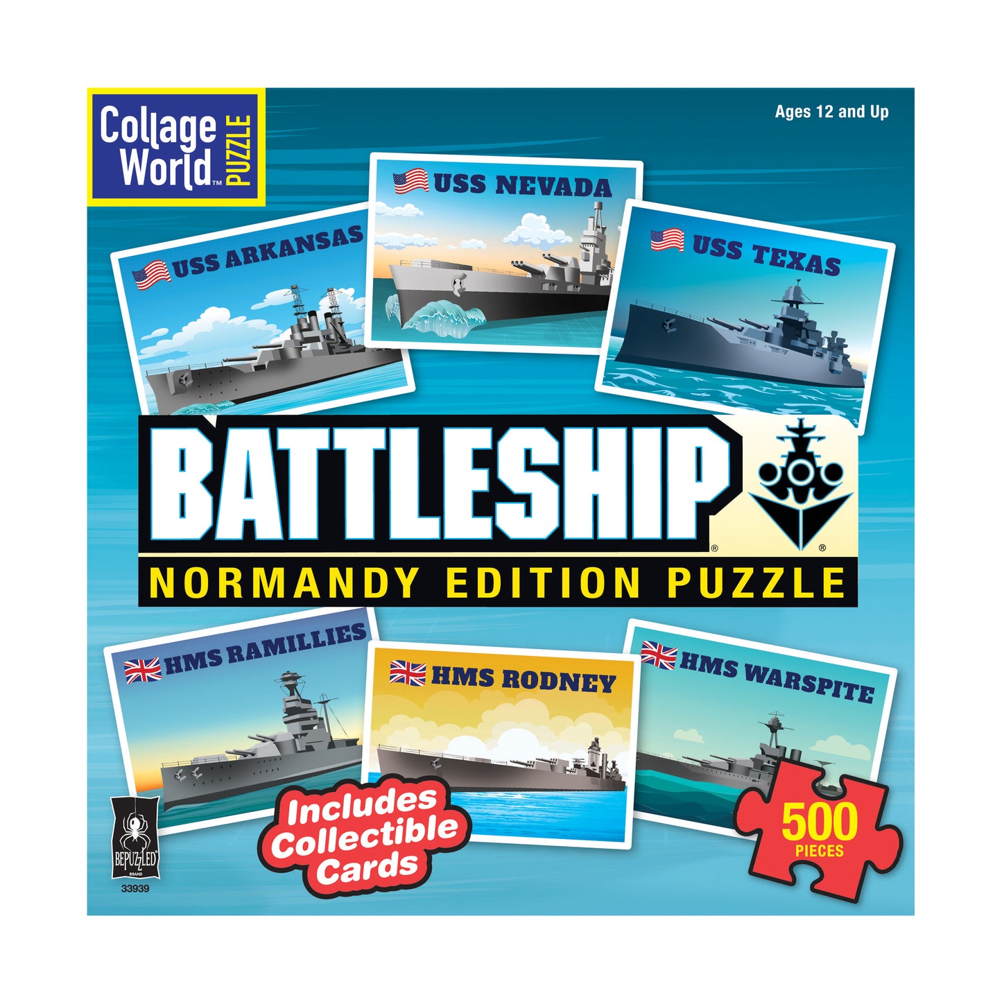 Collage World Battleship Normandy Edition Jigsaw Puzzle - 500 pc