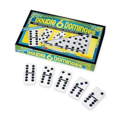 Double 6 Black Dot Dominoes Professional Size Game Set