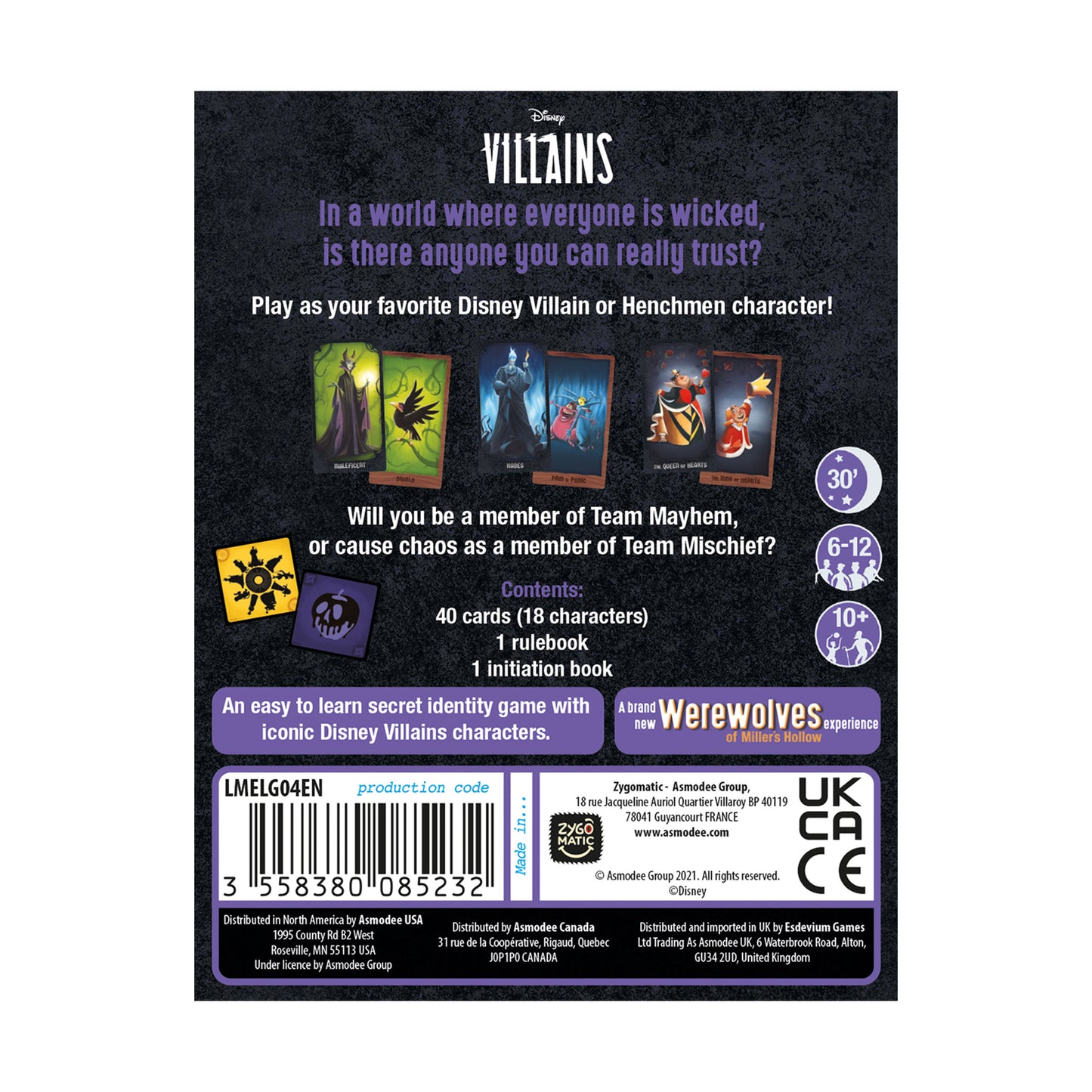 Gathering of the Wicked - Disney Villains: A Werewolves of Miller's Hollow Game