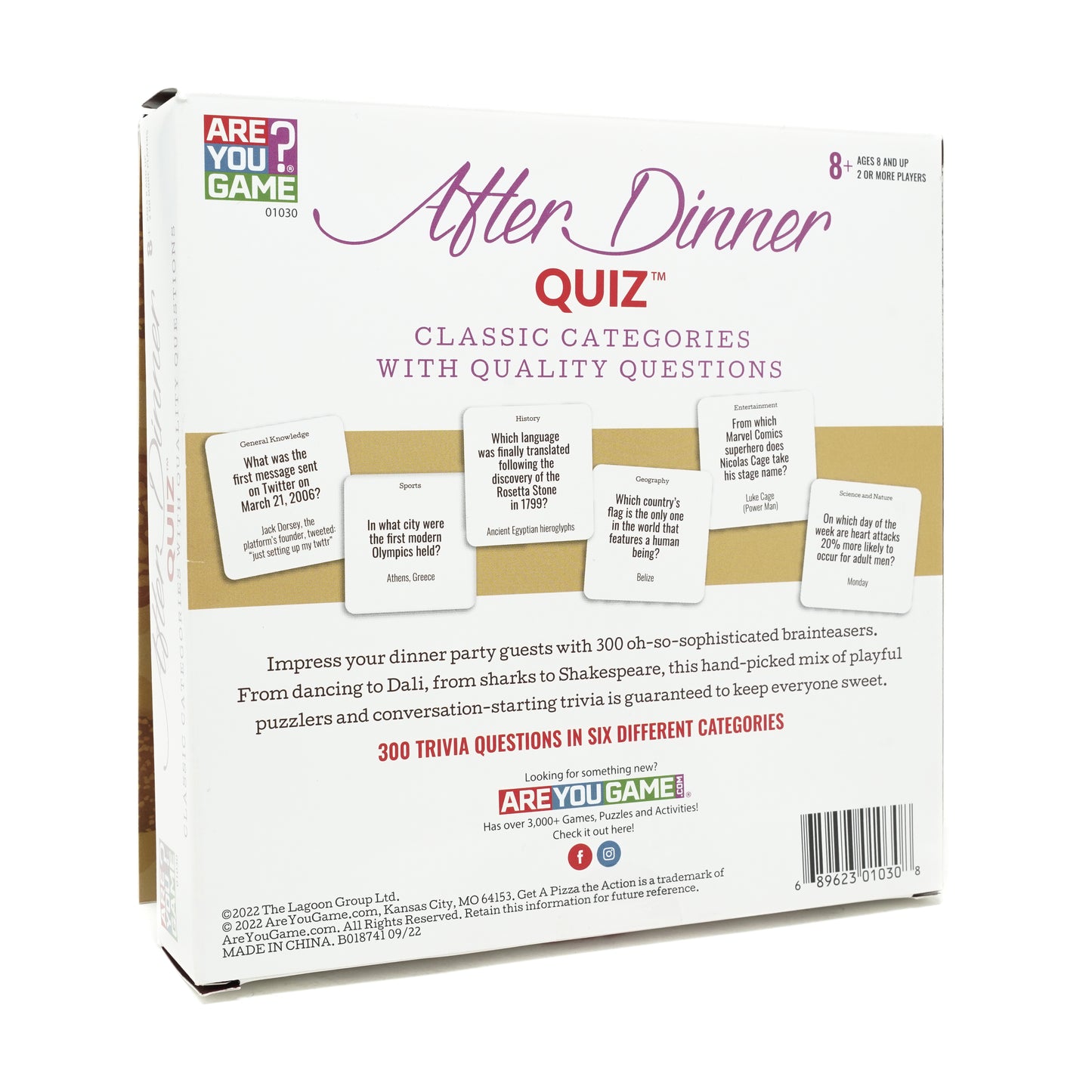 After Dinner Quiz Deluxe Trivia Game Box