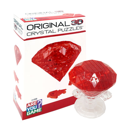 Radiant Ruby 3D Crystal Puzzle - Challenge Your Mind, 43 Pieces