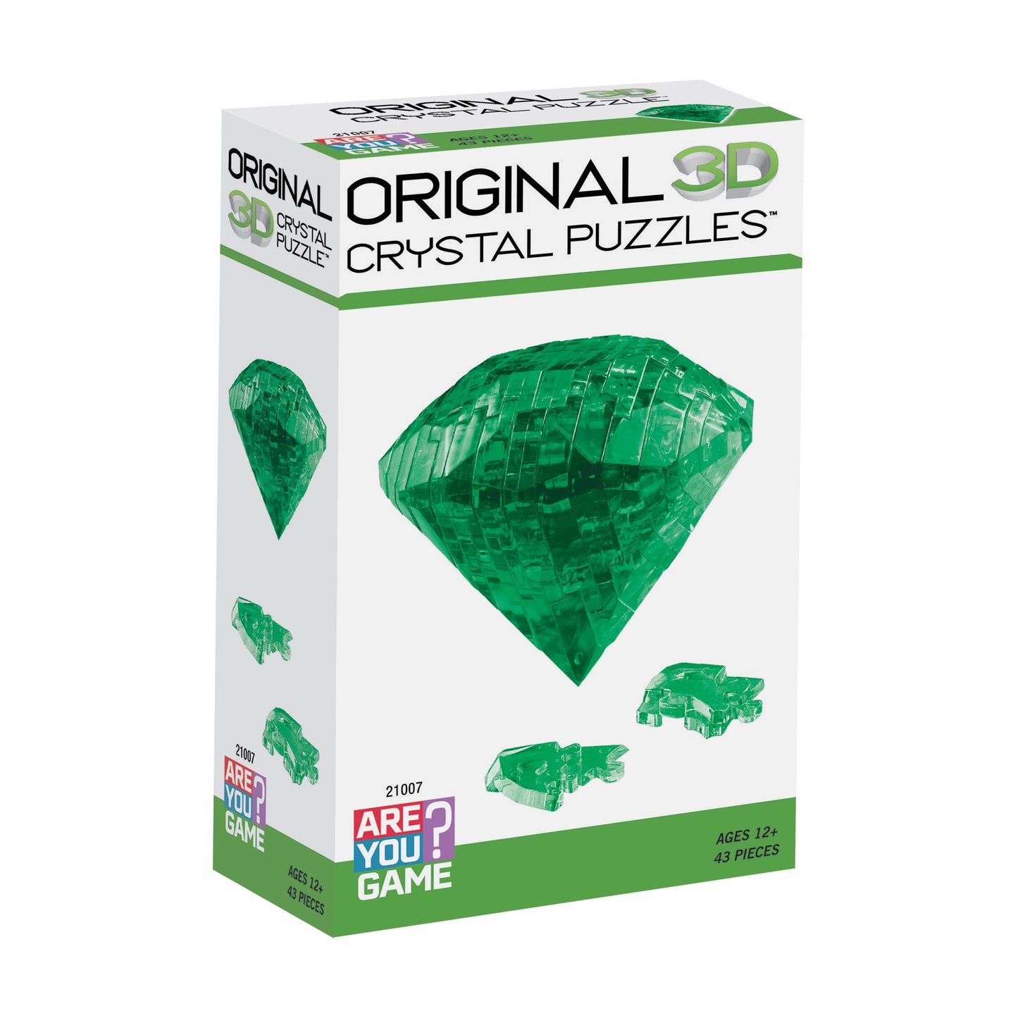 Enchanting Emerald 3D Crystal Puzzle - 43 Pieces Gem Edition