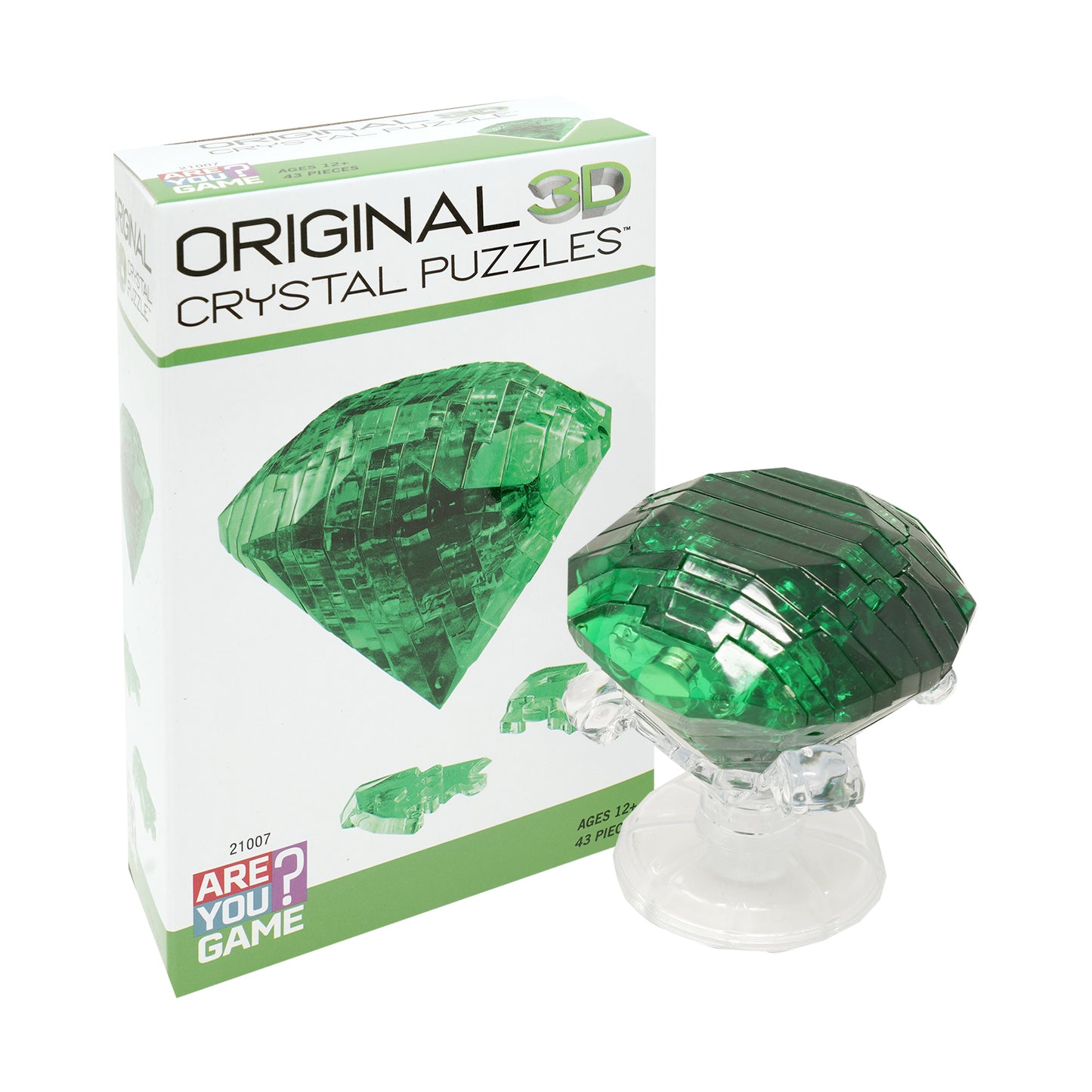 Enchanting Emerald 3D Crystal Puzzle - 43 Pieces Gem Edition