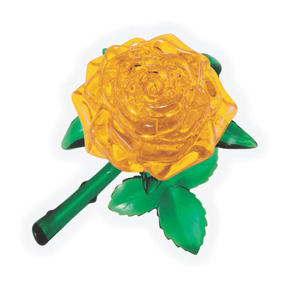 Radiant Yellow Rose 3D Crystal Puzzle - 44 Pieces