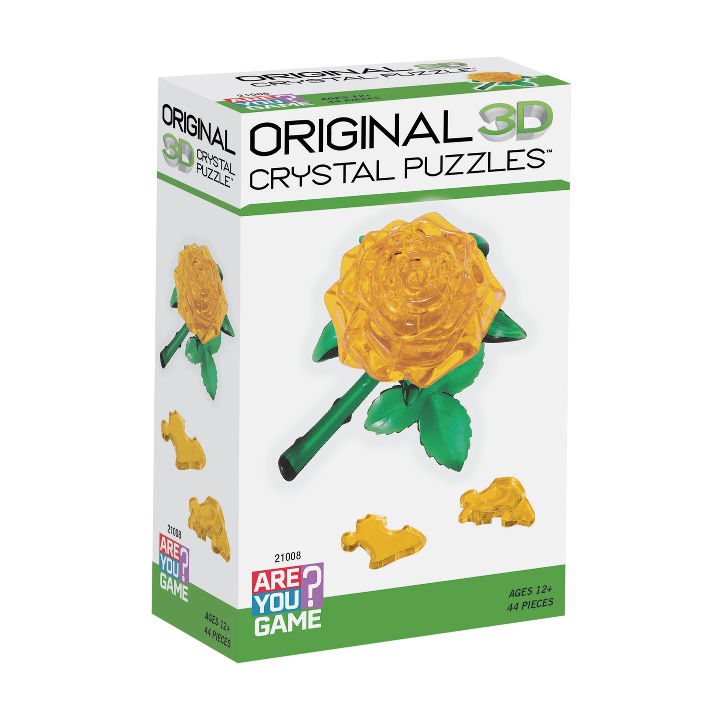 Radiant Yellow Rose 3D Crystal Puzzle - 44 Pieces