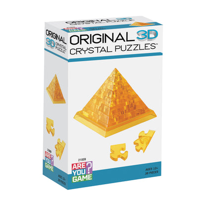 Lustrous Gold 3D Crystal Pyramid Puzzle - 38 Pieces