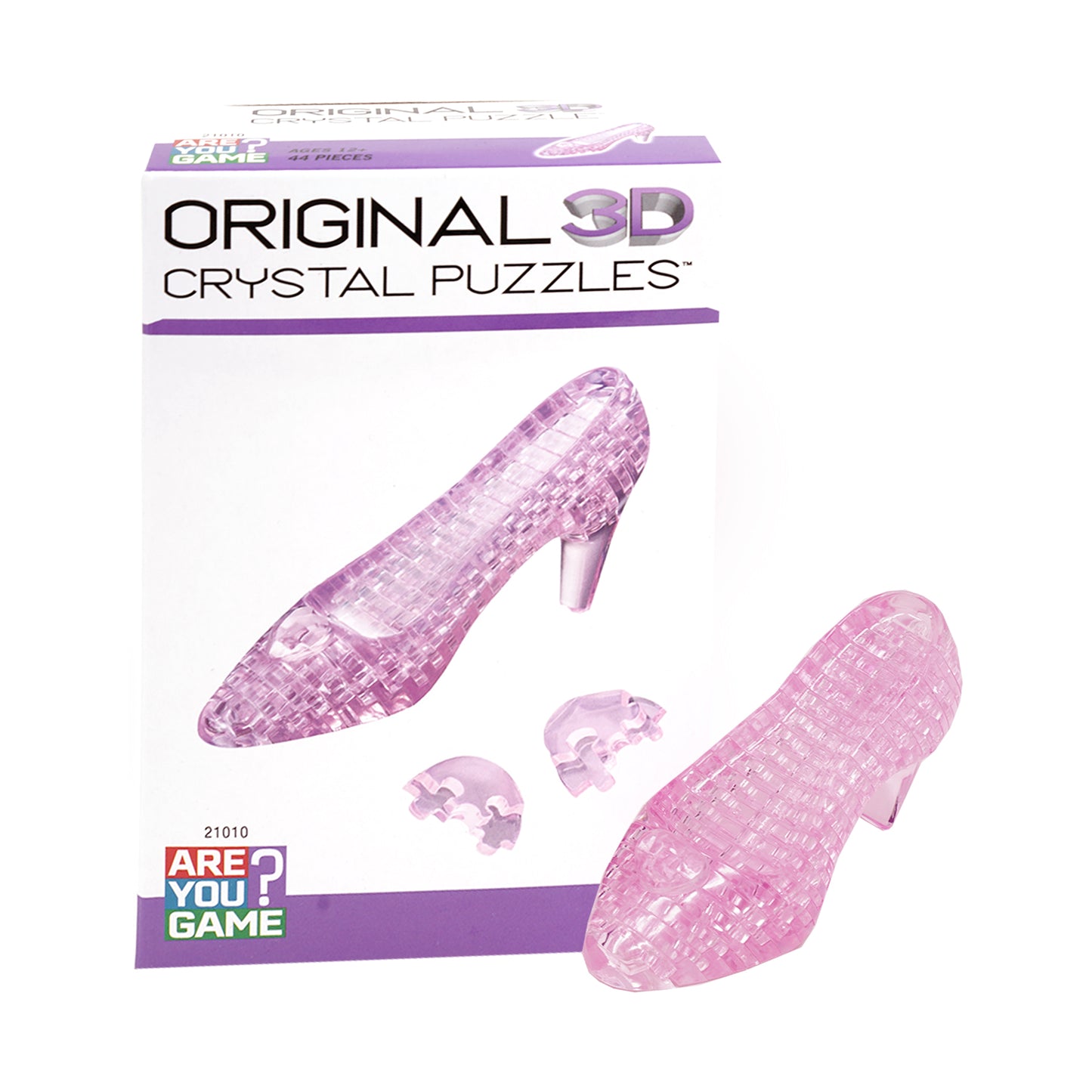 Enchanted Pink Crystal Slipper 3D Puzzle, 44 Pcs