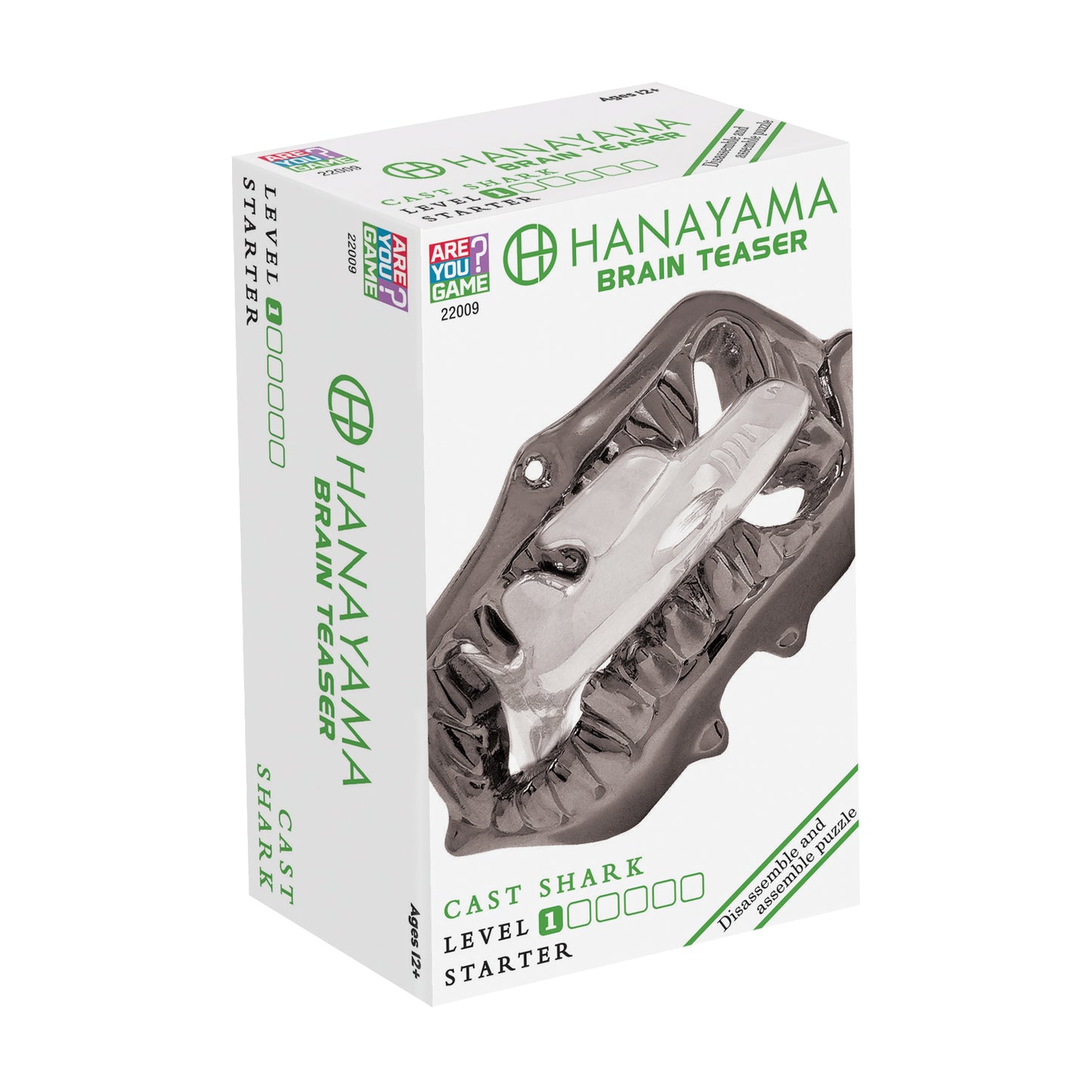 Hanayama Level 1 Cast Metal Shark Puzzle - Brain Teaser