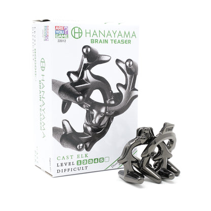 Hanayama Level 5 Cast Metal Brain Teaser Puzzle - Elk