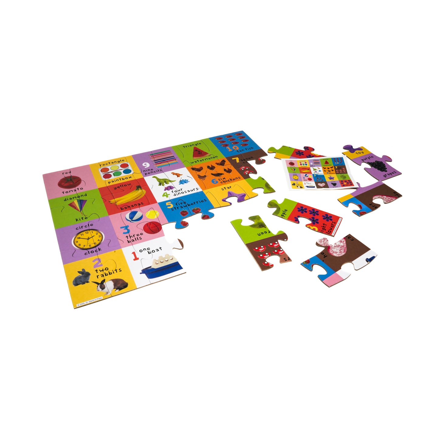 AreYouGame.com First 100 Puzzle Tin - Numbers, Colors, Shapes - 24 Pcs