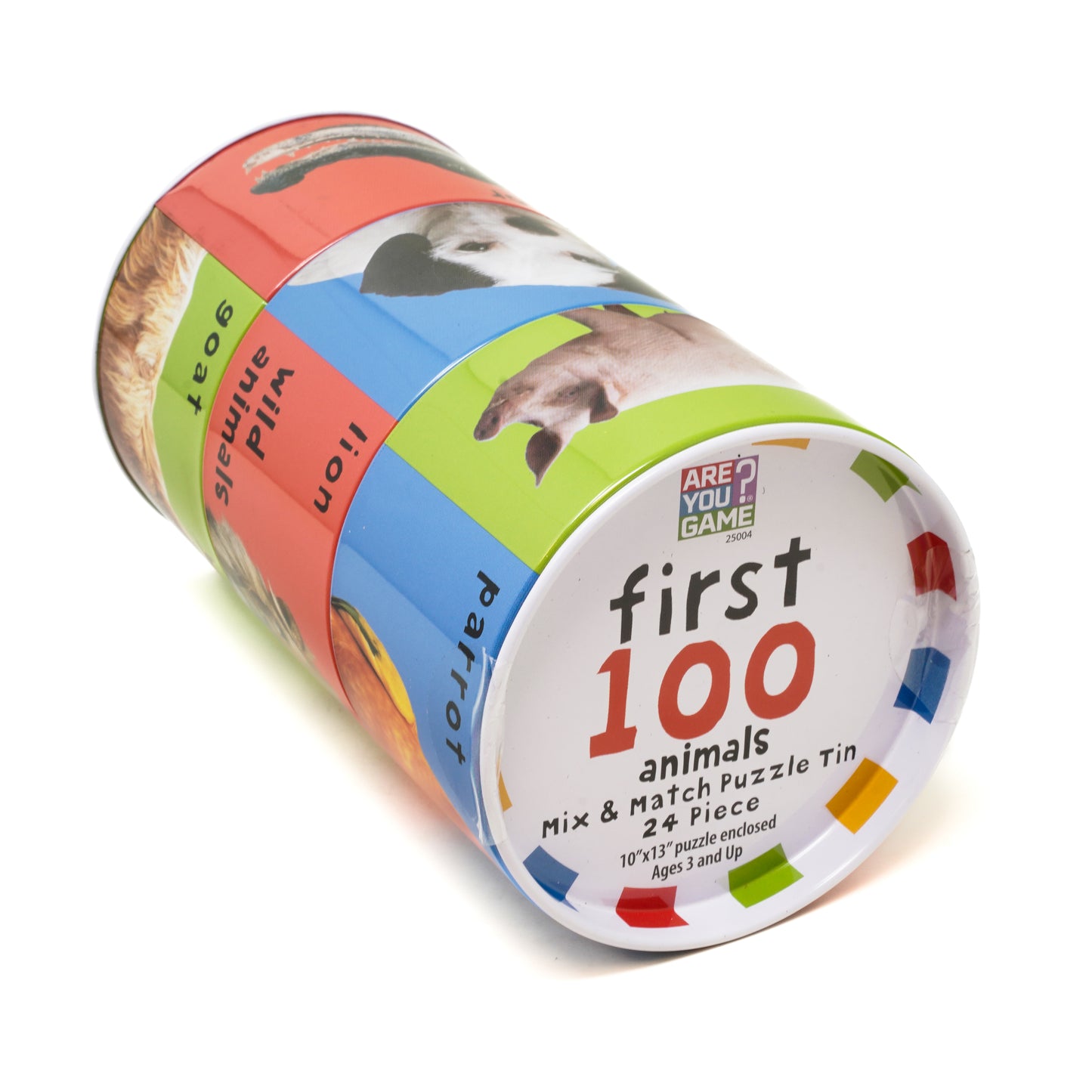 Priddy First 100 Animals 24 Pc Mix & Match Puzzle Tin