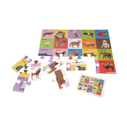 Priddy First 100 Animals 24 Pc Mix & Match Puzzle Tin