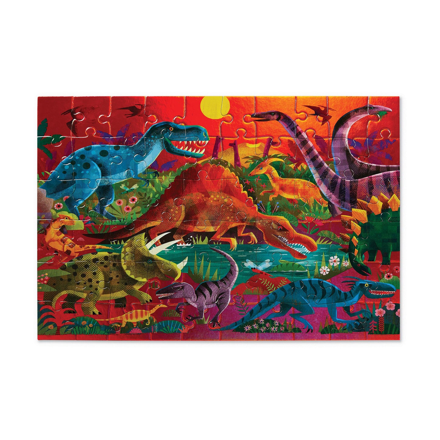 Crocodile Creek Dazzling Dinosaurs Holographic Jigsaw Puzzle - 60 pc