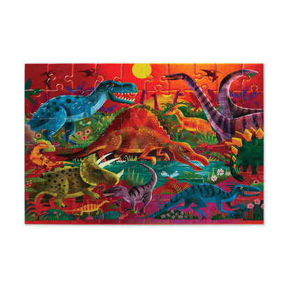 Crocodile Creek Dazzling Dinosaurs Holographic Jigsaw Puzzle - 60 pc