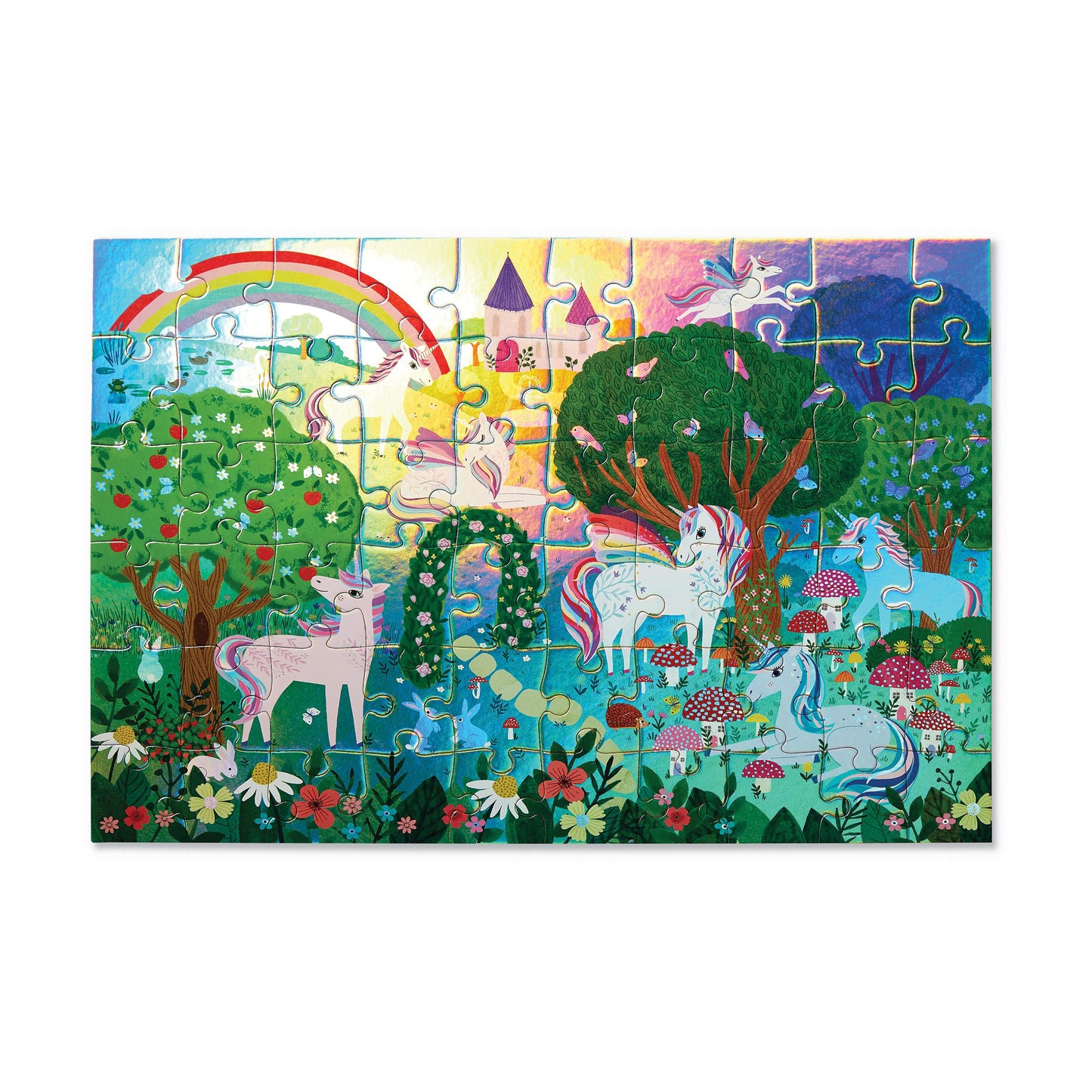 Crocodile Creek Sparkling Unicorn 60-Piece Holographic Foil Puzzle