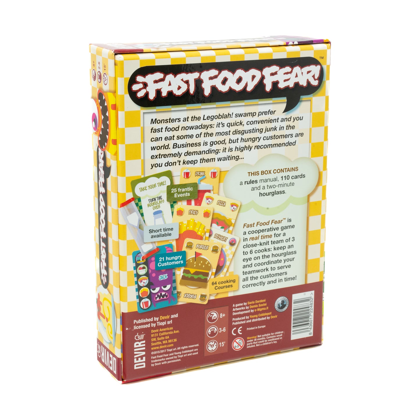 Fast Food Fear! Monster Time-Pressure Board Game